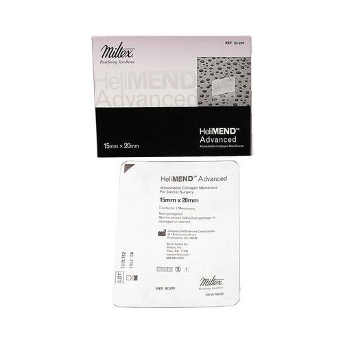 Miltex Integra 62-206 HeliMEND Advanced Collagen Dental Membrane 15mm x 20mm EXP Apr 2023 Miltex Integra 62-206 HeliMEND Advanced Collagen Dental Membrane 15mm x 20mm EXP Apr 2023